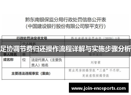 足协调节费归还操作流程详解与实施步骤分析